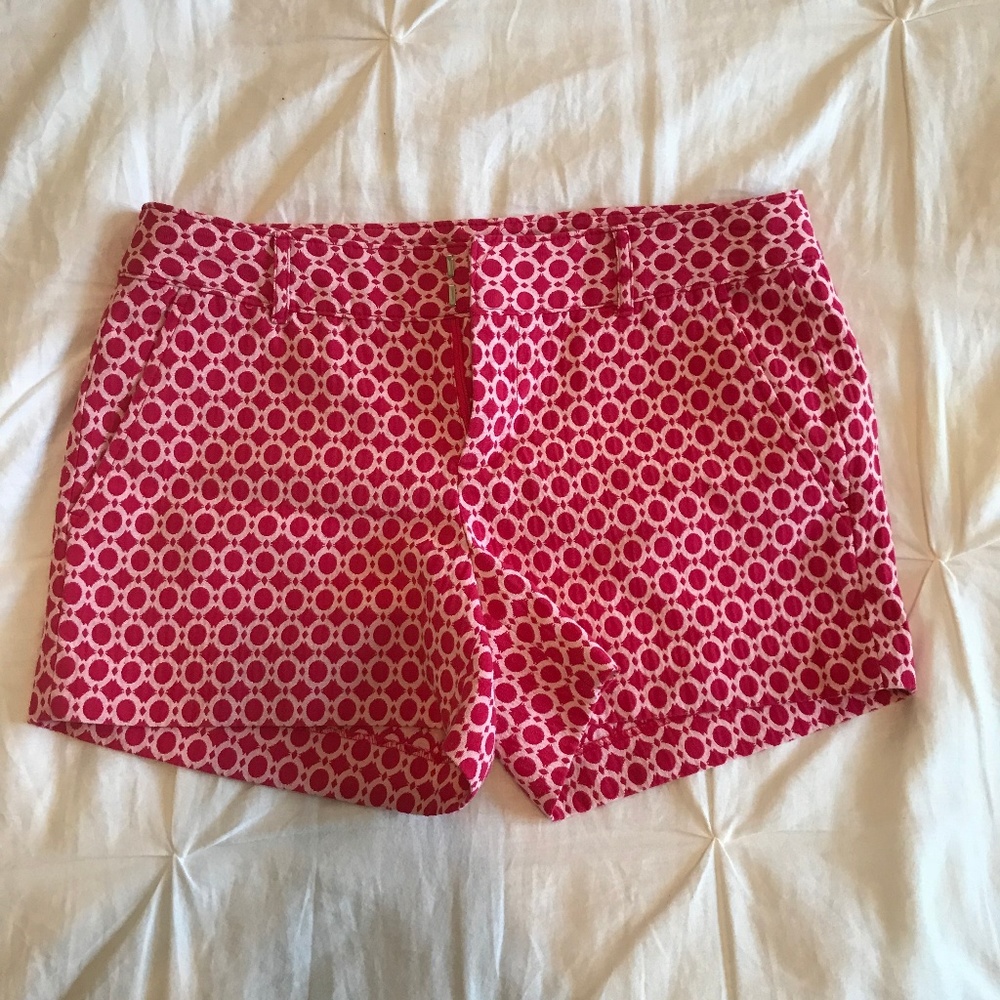 Paradise Pink and White Patterned Shorts